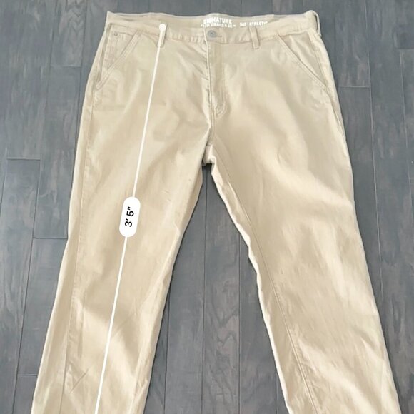 Levis Signature Men's Beige 40W x 30L Athletic Fit Chino Pants - Picture 11 of 16